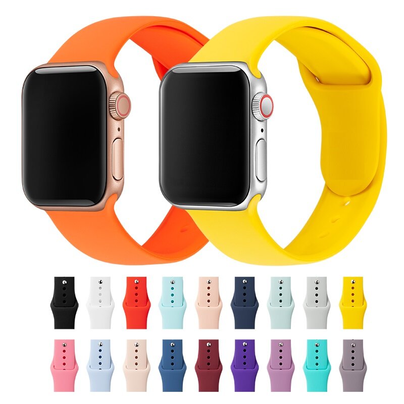 Pulseira de relógio do esporte para apple pulseira de relógio de silicone substituição para iwatch apple assistir série 4,3, 2 38mm/42mm 81009