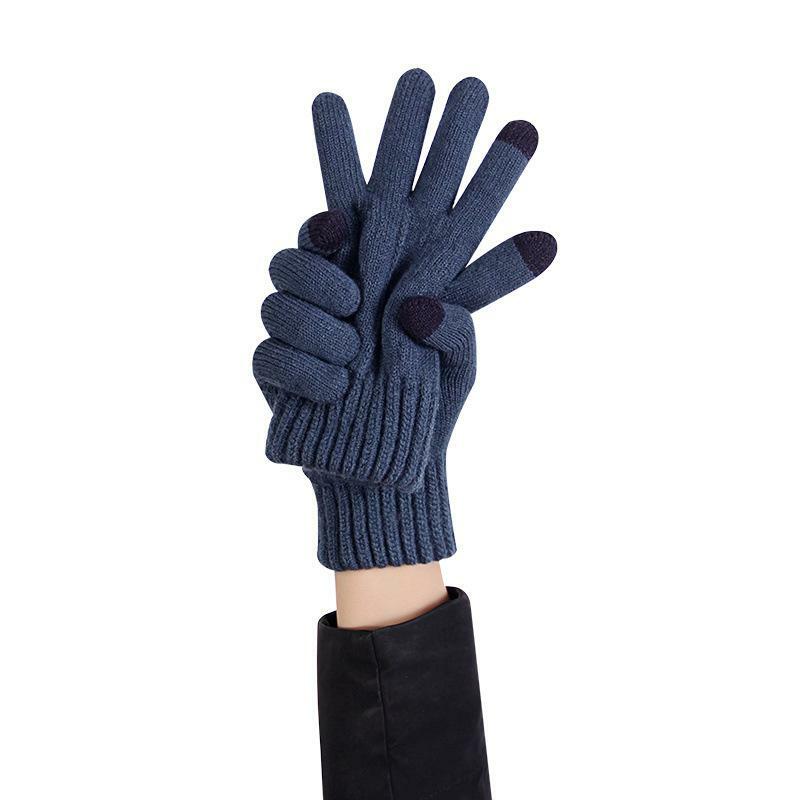 두껍고 따뜻한 남성용 겨울 장갑, 모직 장갑, 세련된 개별 패턴 디자인 운동, 사이클링 장갑