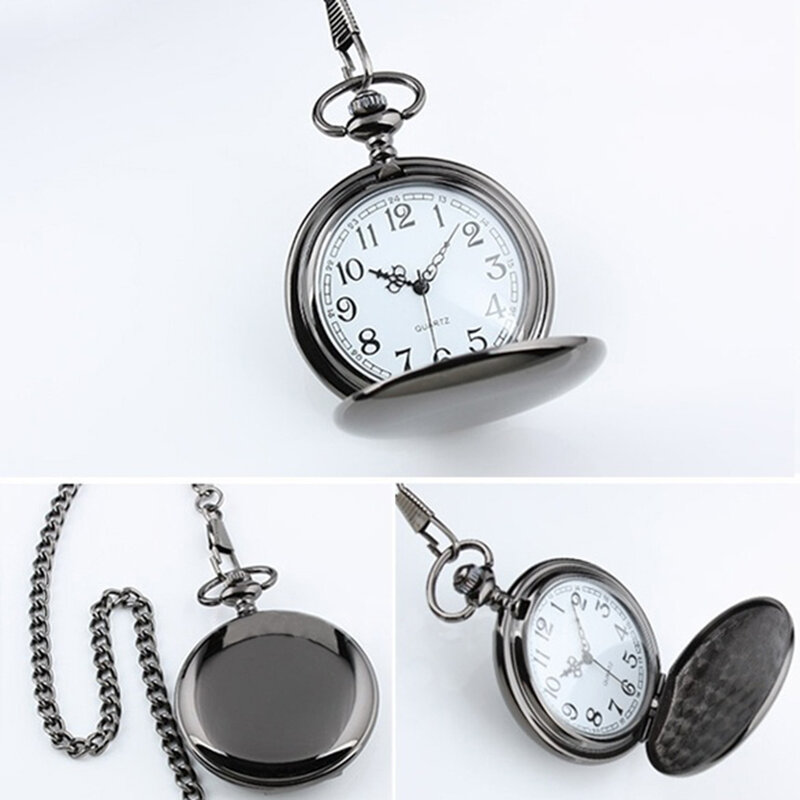 Orologio da uomo Vintage retrò Steampunk da uomo con superficie liscia pendente a catena orologio classico orologio Vintage Steampunk in bronzo