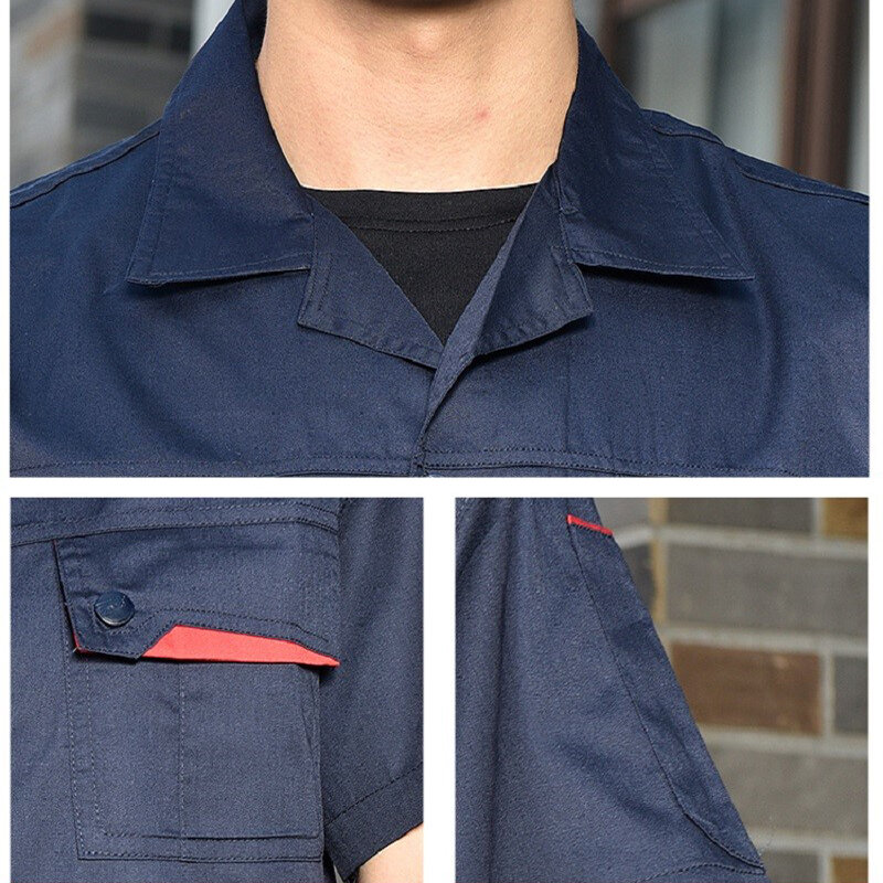 ฤดูร้อนบาง Breathable เสื้อผ้าทำงานชุดผู้ชายผู้หญิง Worker Uniform Jacket กางเกงทนทานรถยนต์ซ่อมแรงงาน Coveralls
