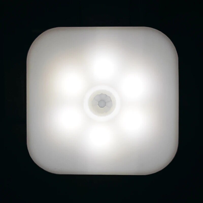 Luz nocturna con Sensor de movimiento inteligente, lámpara LED de noche con enchufe europeo, escalera de casa, armario, pasillo, WC, lámpara de mesita de noche para pasillo, camino, A5