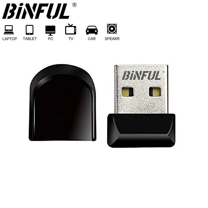 100% Baru Mini Binful Usb Flash Drive Super Kecil 64GB 32GB Pen Drive 4GB 8GB 16GB 2G Pendrive Иоанн Memory Stick Hadiah Tahan Air