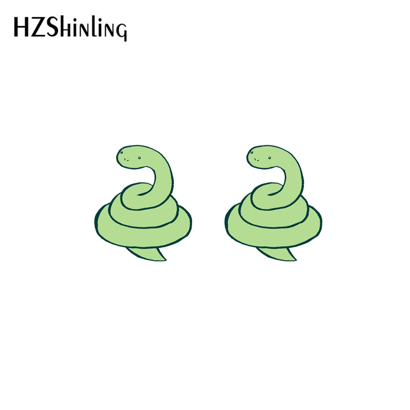 2021 New Mysterious Snake Stud Earring Animal Acrylic Resin Earrings Epoxy Handmade Jewelry Gifts Girl