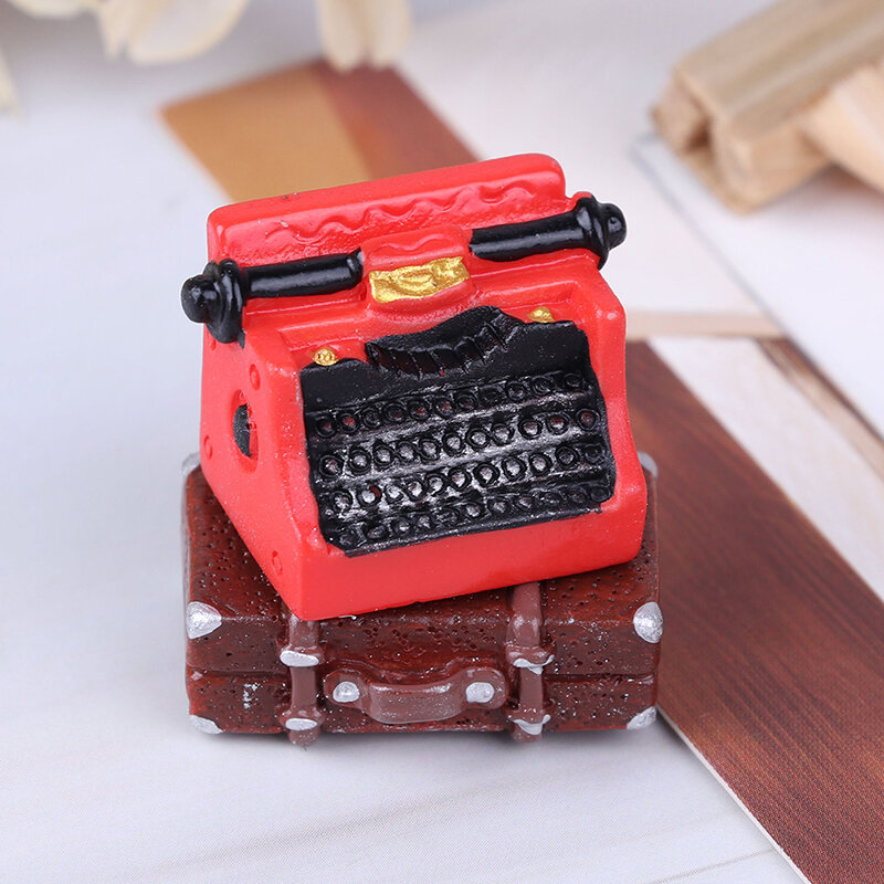 Hohe Qualität Stimulation Vintage Koffer Schreibmaschine Puppenhaus Miniatur Maßstab 1:12 Fee Puppe Hause Leben Szene Möbel Spielzeug