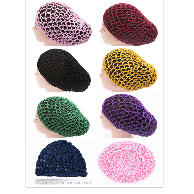 Soft Rayon Crochet Hair Net para Mulheres, Snood Hair Net, Hand-Woven, Ladies Accessories, Hot Sale, New Arrival, 1 Pc