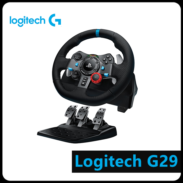 Logitech G29 스티어링 휠 레이싱 시뮬레이션 PC/PS3/PS4 컴퓨터 게임 액세서리 호환 (새 포장)