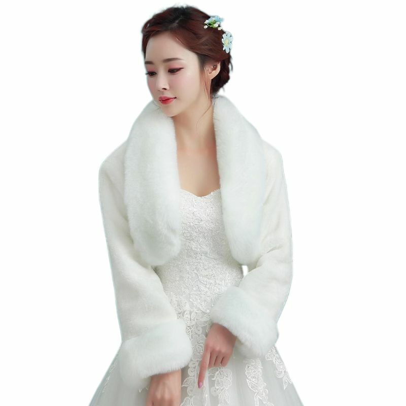 Capa vintage branca de pelúcia, envoltório pega manga comprida capa para festa noturna tapete princesa reforçado jaqueta de casamento