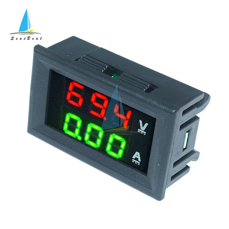 LED 디지털 전압계 전류계, 자동차 오토바이 전압 전류계, 전압 검출기 테스터 모니터 패널, 0.56 인치, 0-100V, 10A, 50A, 100A