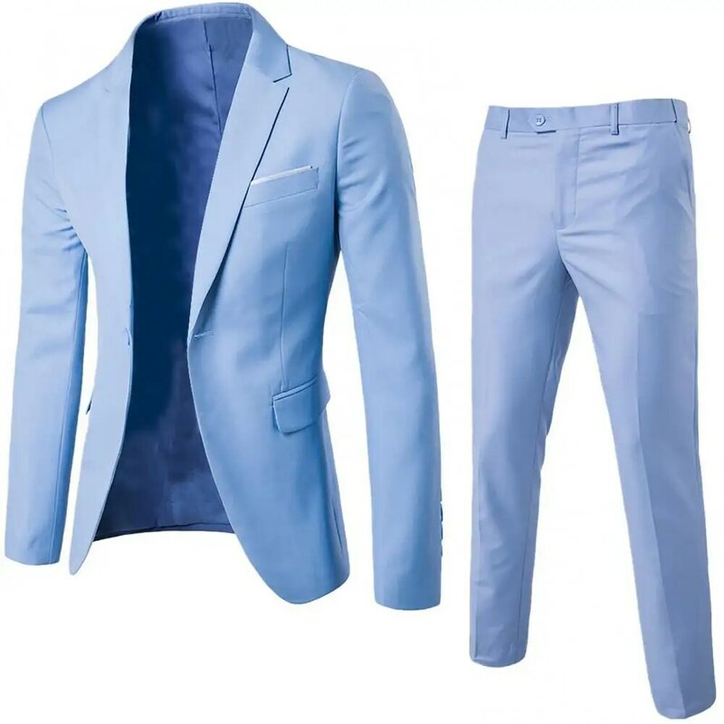 2 pz/set 2021 abiti maschili Blazer Slim Business abito formale gilet sposo uomo abito squisito diserbo ufficio Set giacca sottile