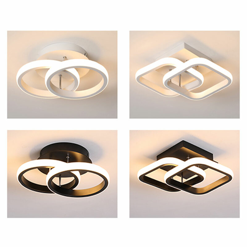 Moderne Plafondlamp Voor Thuis Led Lustre Zwart & Wit Kleine Led Plafondlamp Voor Slaapkamer Gang Licht Balkon Lichten armaturen