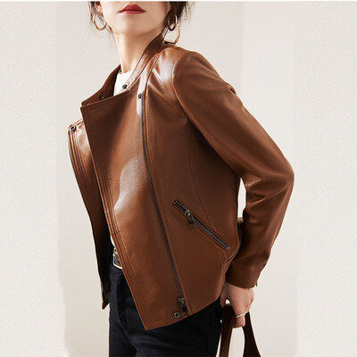 MESHARE Women New Fashion Genuine Real Sheep Leather Jacket G12