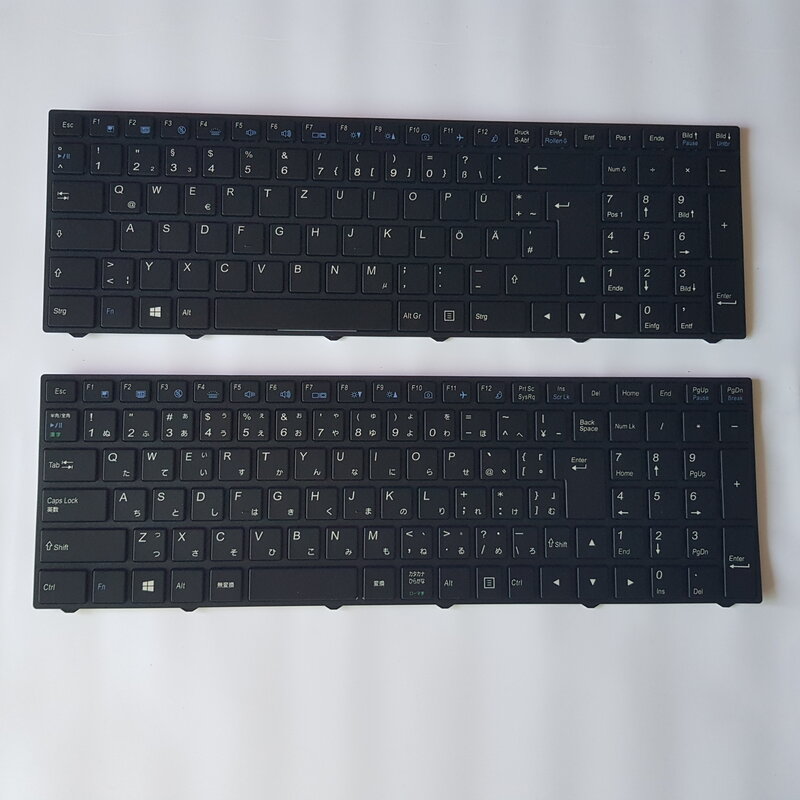 GR Jerman JP Jepang Backlit Keyboard untuk CLEVO N250 N350DW N550RN N650DU N751BU N750WG N750WU CVM15F20J0J4308 CVM15F26D0J4308