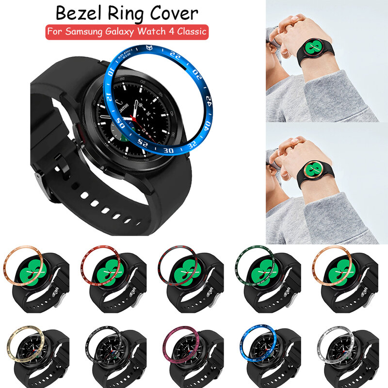 Anel moldura para samsung galaxy relógio 4 clássico 46mm 42mm smartwatch proteção inoxidável capa protetora caso zero quadro