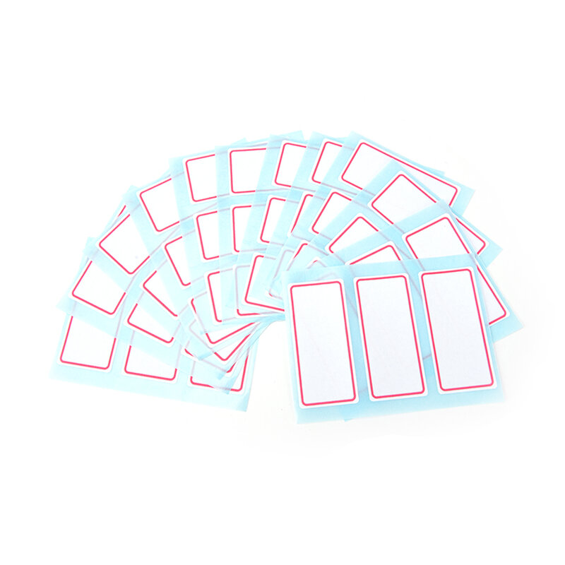 12 arkuszy/paczka 3x3.4cm nowa etykieta samoprzylepna pustych kartek etykieta Bar przyklejony biały do zapisywania nazwiska naklejki biuro szkolne 7
