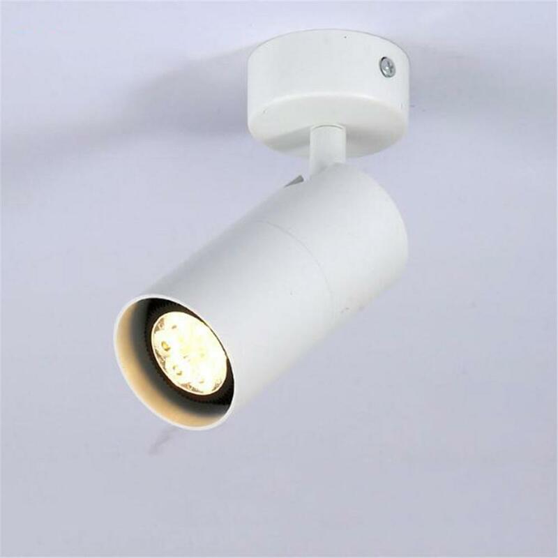 Czarny biały reflektor szynowy GU10 LED reflektor Rail oświetlenie aluminiowe lampy punktowe do sklepu odzieżowego Home 220V