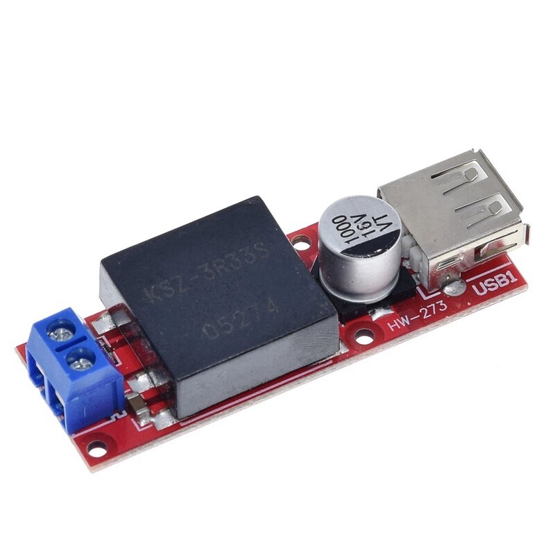 Convertidor de salida USB de 5V, módulo reductor KIS3R33S, DC 7V-24V a 5V 3A, KIS-3R33S