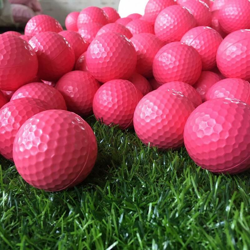 2Pcs 골프공 ลูกกอล์ฟยืดหยุ่นสูงเป็นมิตรกับสิ่งแวดล้อมความปลอดภัยกอล์ฟ Balls ของเล่นเด็กสำหรับอุปกรณ์กอล์ฟ
