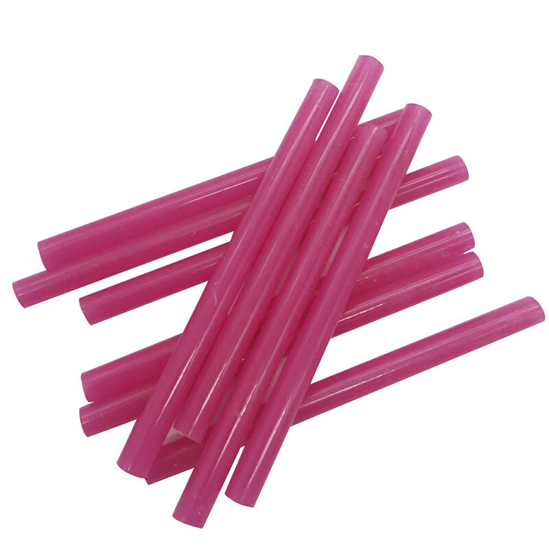 Varas de cola quente colorida rosa, bastão de 7*100mm para embalar, convite, selagem de cera, ferramenta de segurança de embalagens, 7 peças
