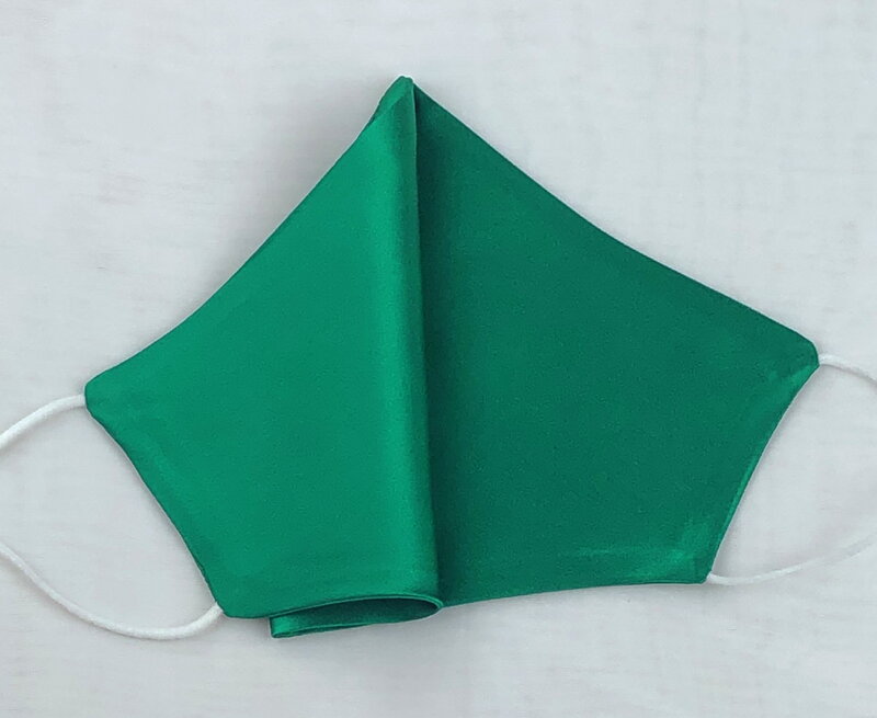 100% de seda pura máscara facial para adulto mulher homem com filtro bolso ajustável orelha cinta natal verde sálvia natural reutilizável lavável