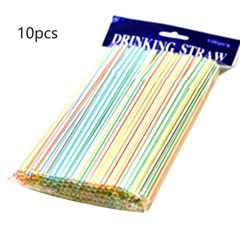 500pcs Colored Drinking Straw Accessories Birthday Wedding Non Toxic Celebration Disposable Bendable Restaurant Party PP