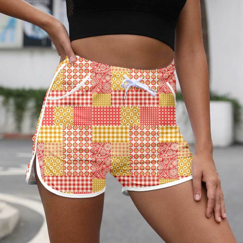 Шорты женские пляжные с 3D принтом, свободные повседневные короткие штаны средней длины с кулиской в стиле пэчворк, размер XL, на лето