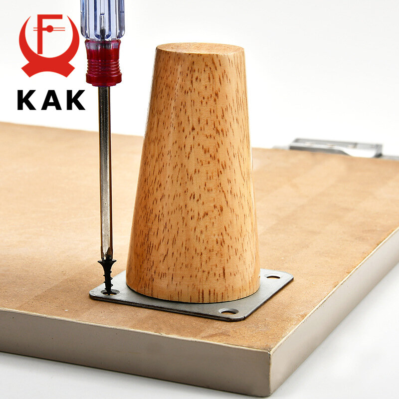 KAK-patas de madera para mesa de patas de madera para muebles, muebles de moda, herrajes de repuesto para sofá cama, color sólido Natural