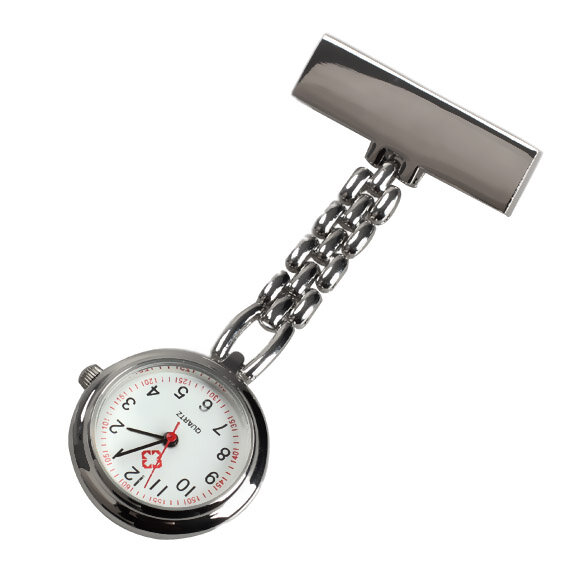 Fashion Mini Nurse Table Pocket Watch with Clip Brooch Chain Quartz Watches Gifts EIG88