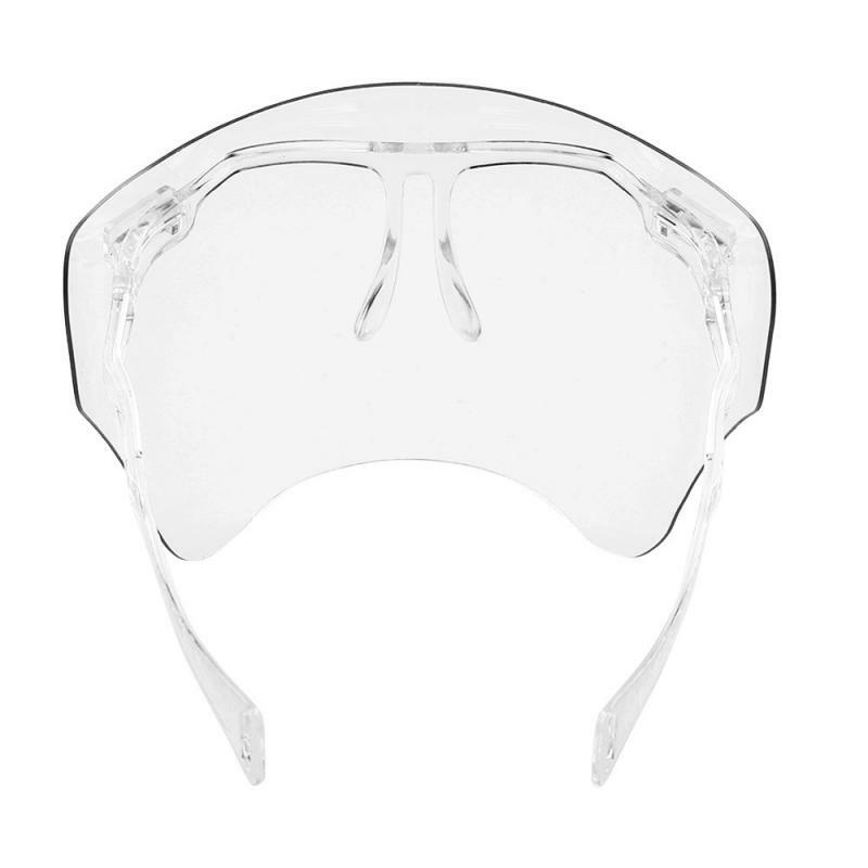 10 pces segurança completa rosto escudo óculos de proteção transparente tela máscara viseira óculos de olho anti-spray máscara facial lente dropshipper