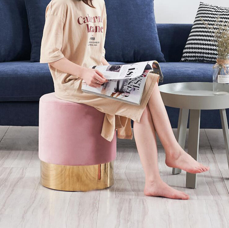 38X42cm Nordic Dresser trucco sgabello moderno divano piede sgabello creativo breve sgabello tessuto scarpe sgabello pouf