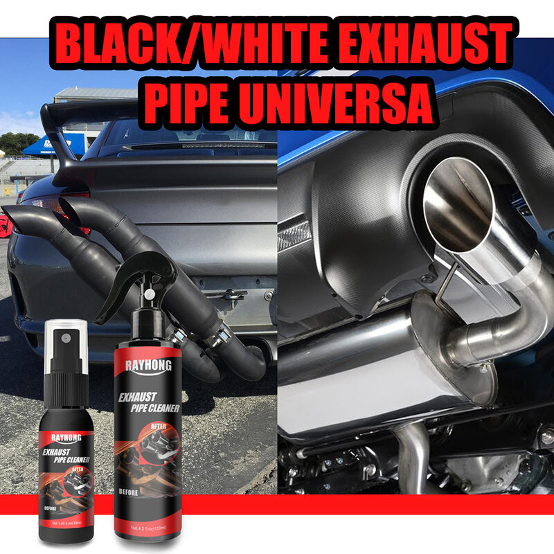 30/120ml Car Exhaust Pipe Cleaner Kit Rust Remover Multi-Purpose Metal Pipe Derusting Spray for Car Motorcycle Maintenance