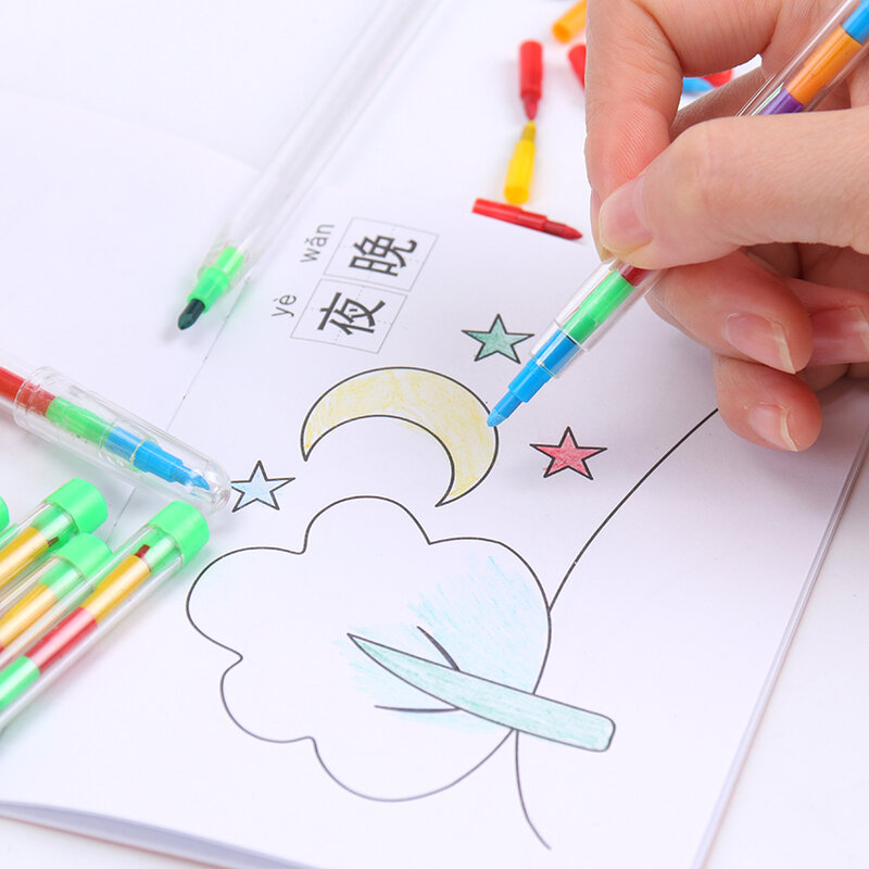 Разноцветные сменные мелки для творчества, 1 шт., масляная паста, креативный цветной карандаш, граффити, ручка для детей, рисование, рисование, милые канцелярские принадлежности