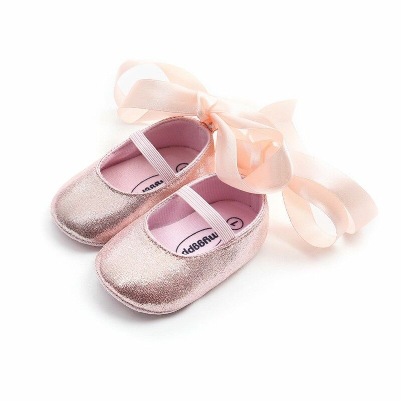 Pudcoco Sepatu Bayi Perempuan Baru Lahir Bayi Sepatu Merah Sepatu Jalan Kaki Sebelum Berjalan Putri PU Berenda Sol Lembut Bergaris