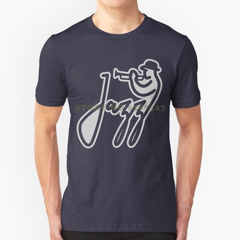 Мужские деловые рубашки с коротким рукавом, футболка с надписью Jazz и надписями с изображением трубы для музыканта