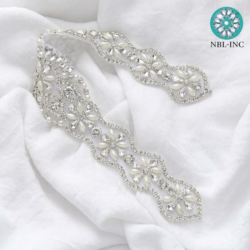 Cinturón de novia con diamantes de imitación, faja de boda de cristal para accesorios de vestido de novia, WDD0154, 1 ud.