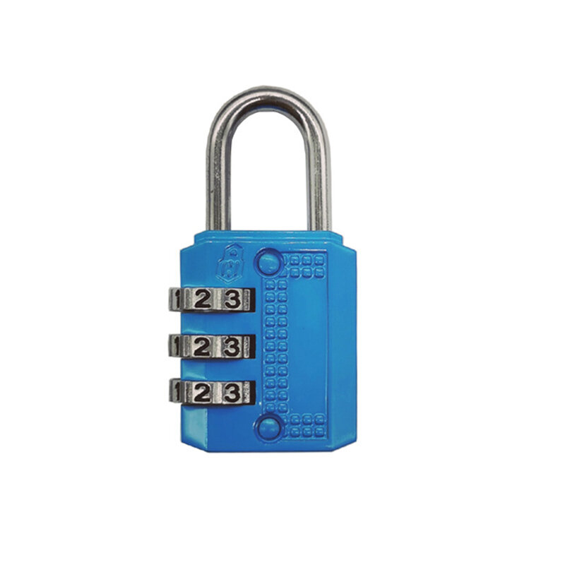 Password Lock 3 Digit Combination Security Lock Safety Travel Suitcase Luggage Dormitory Lock Gym Cabinet Padlock Code Lock