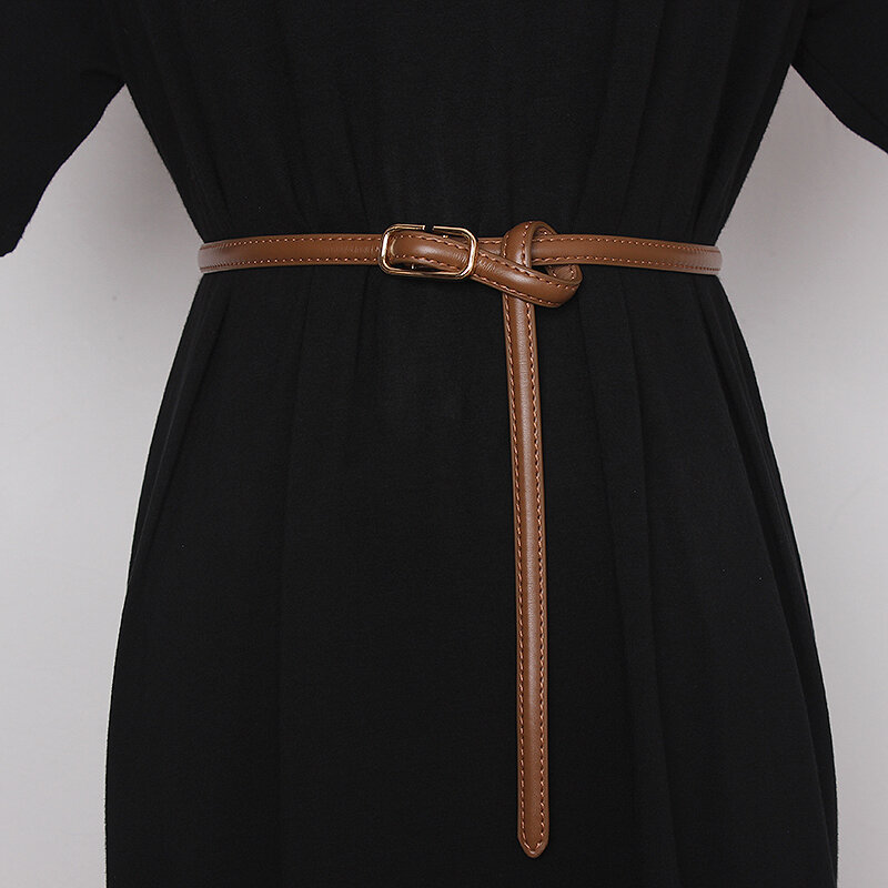 Corsés de piel auténtica para mujer, cinturones de decoración, cinturón estrecho, TB1847