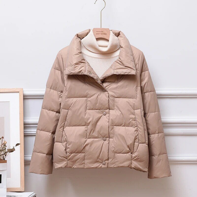 Spring And Autumn Down Jacket Women's Jackets Stand-Up Collar Coat for Women Light Outerwear Female Korean Down Coat Tops