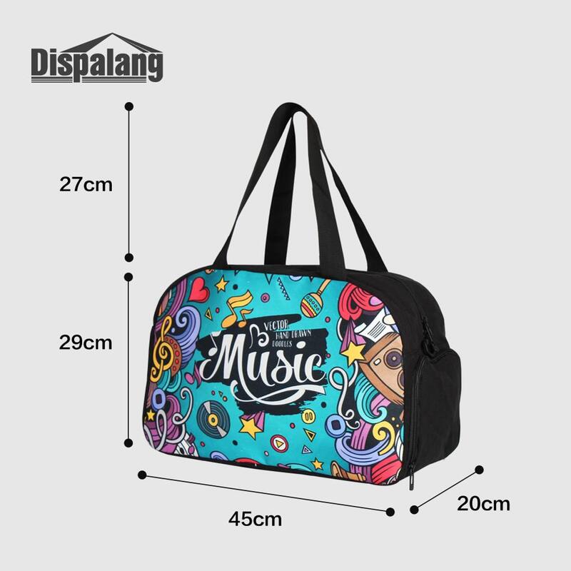 Unicorn Travel Duffels Women Portable Hand Luggage Duffle Bag With Shoes Pocket Custom Weekender Traveling Tote Overnight