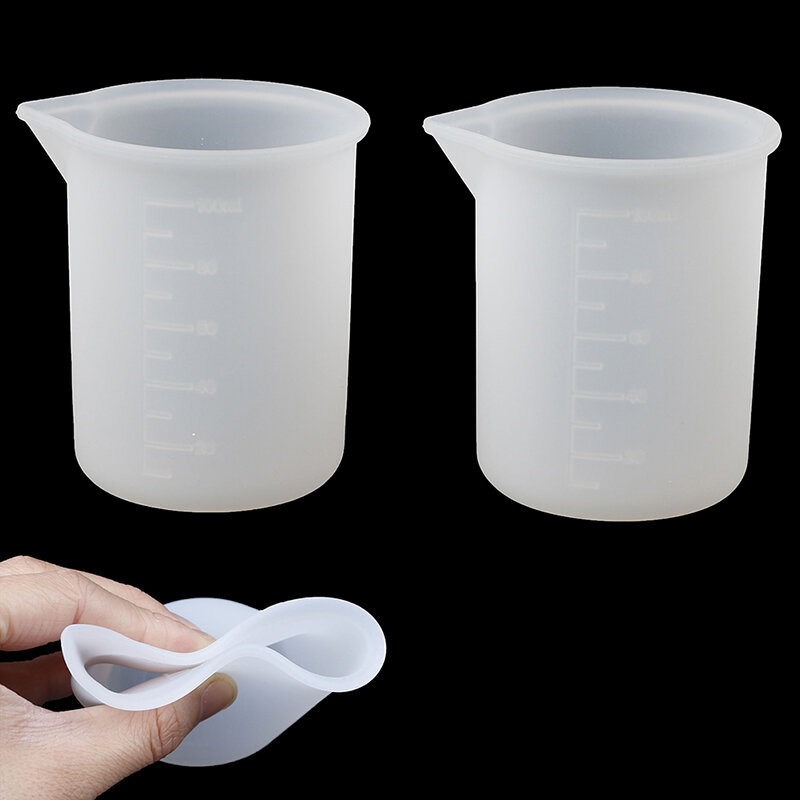 워시 프리 실리카겔 측정 컵, 스케일 포함 DIY 수공구, 100ml 혼합 컵, 2 개