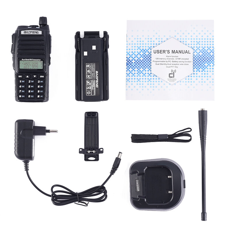 Baofeng True 8W UV-82 Plus UHF radio bidirectionnelle Amador 8 watts émetteur-récepteur/10 KM à distance puissant talkie-walkie portable CB VHF