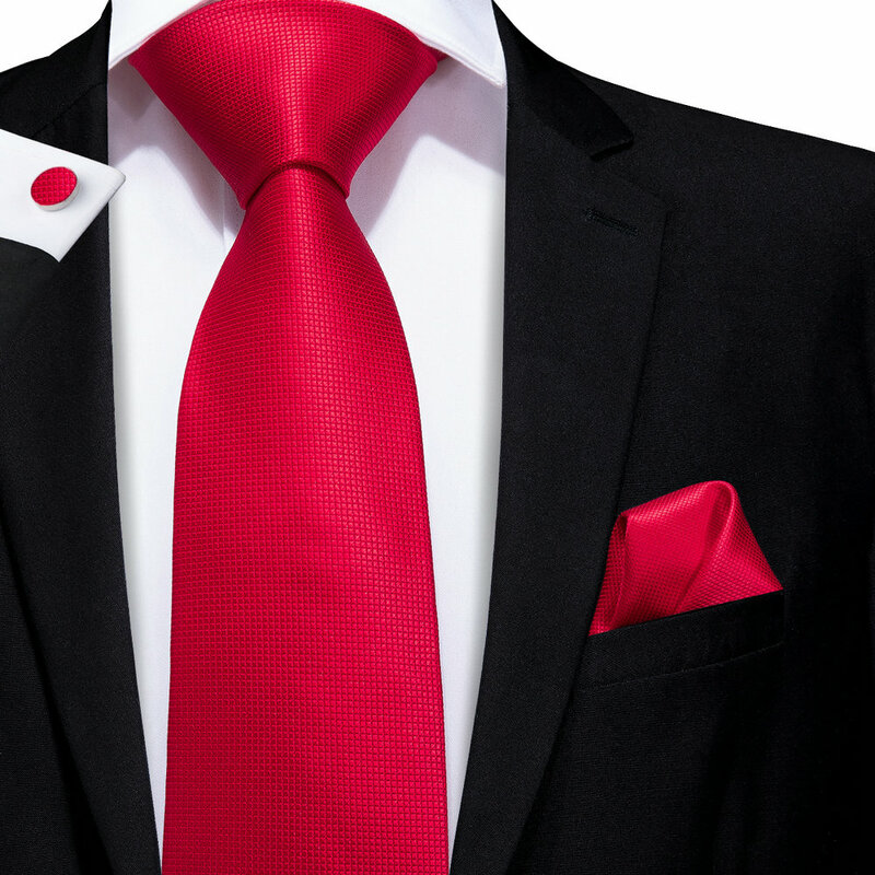 Hi-Tie-corbata de seda 100% para hombre, conjunto de gemelos de 40 estilos, negocios, boda, fiesta, envío directo