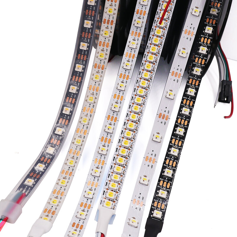 Tira de luces LED direccionable, cinta Individual de 30/60/96/144 LEDs/m, DC5V, SK6812, RGBW, RGBWW, RGBNW, WSA Similar a WS2812B
