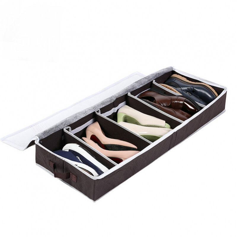 Складная Многофункциональная коробка для обуви и одежды, органайзер для обуви с перегородкой, домашние Чехлы для хранения обуви