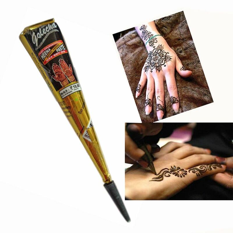 Schwarze Henna Körperfarbe Kunst temporäre Flash Tattoo Paste Zapfen sexy Tattoo indische Hochzeits farbe für Tattoo liefert Großhandel