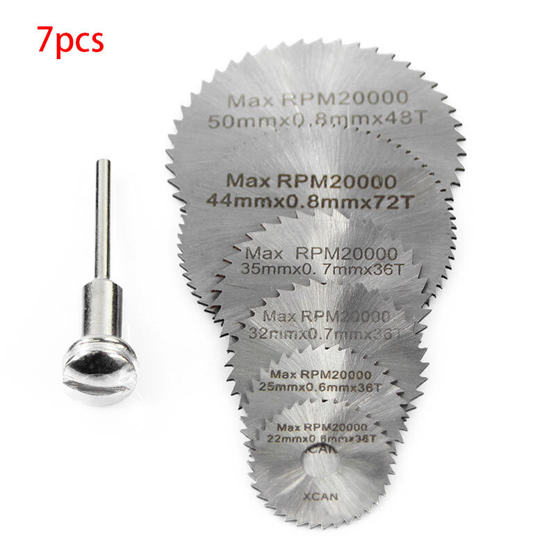 7Pcs Dremel accessori utensile rotante lame circolari dischi da taglio per Mini trapano utensile da taglio per legno 22/25/32/35/44/50mm