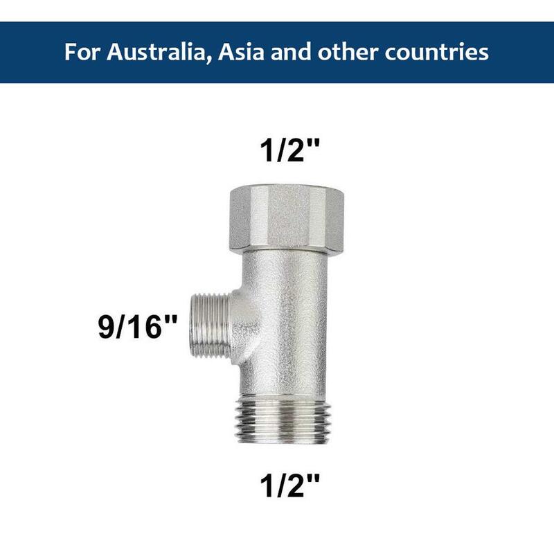 Metal Brass T Valve Adapter Connector for Toilet Seat Bidet Attachment Sprayer Bathroom Plumbing Fittings Accessory Part