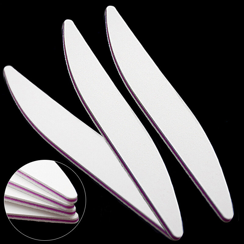 Vendita calda Lime per unghie in carta vetrata forma di salice tamponi per unghie a doppio lato blocchi Lime 100/180 UV Gel Polish Manicure Nail Art Tool