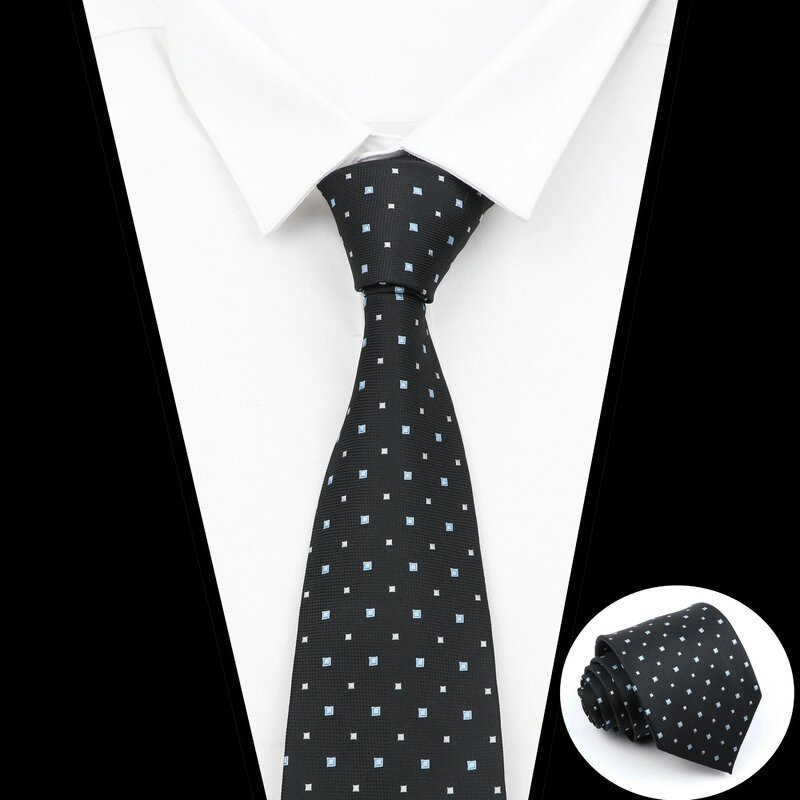 Corbata a la moda para hombre, corbata a rayas con estampado de lunares y cuadros, regalo para hombre, accesorios para uso diario, corbata, boda de negocios