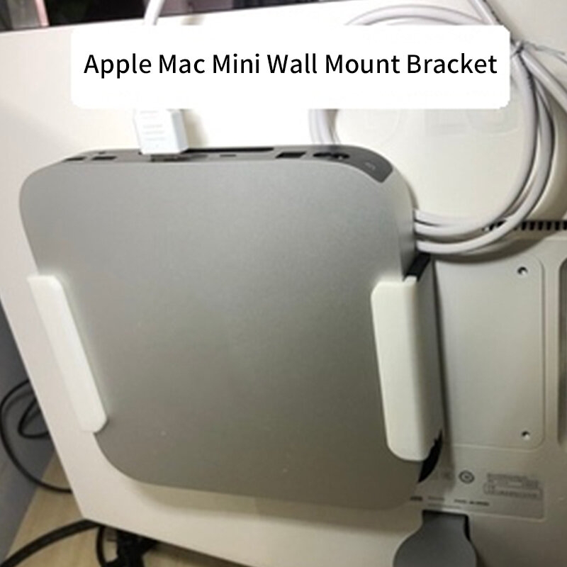 ABS Bracket For Apple Mac Mini 2012-2020 Computer Back Mounted Desktop Bottom Bracket Wall Hanging Multi-function Storage Rack