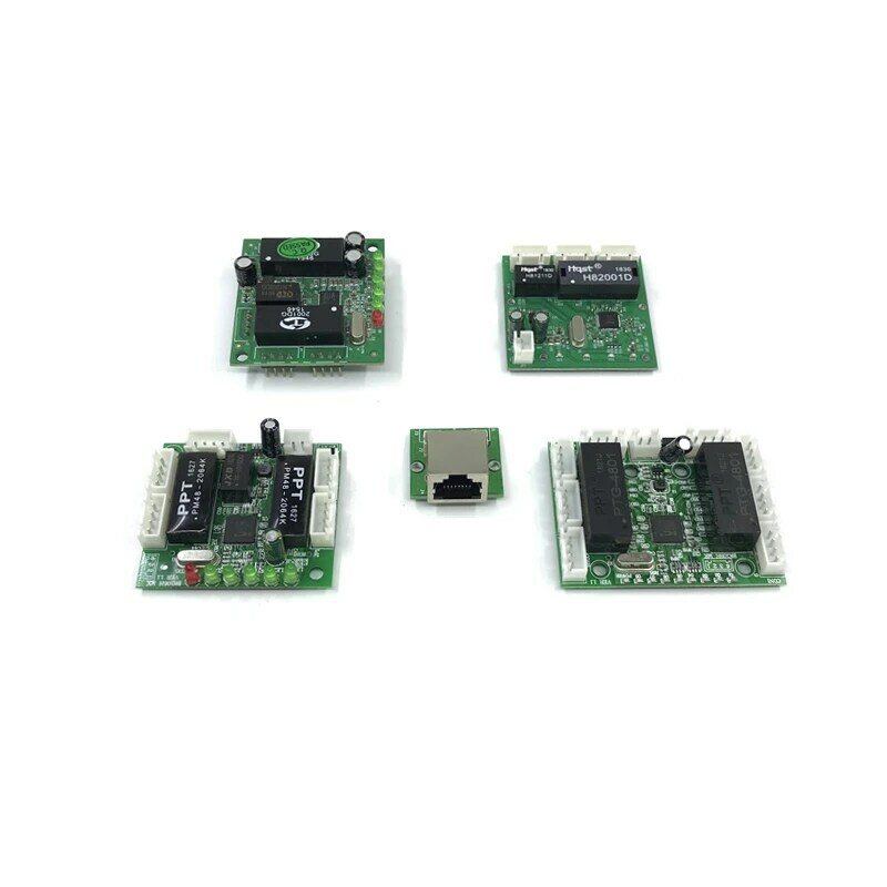 Mini 5V 12V design ethernet switch circuit board für ethernet schalter modul 10/100mbps 3/5/6/8 port PCBA board OEM Motherboard